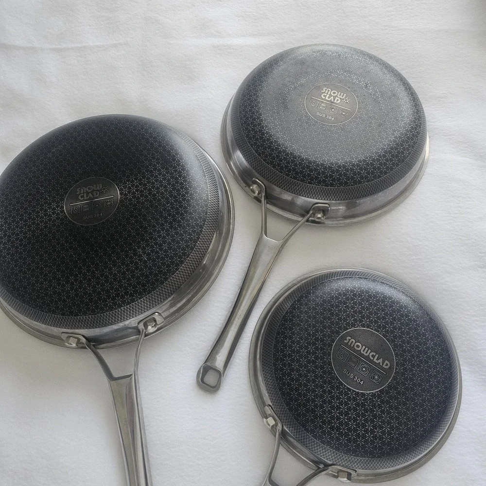 3 Pc SnowClad Hybrid Non‎ Stick Frying Pans, 12,11,10 Inch